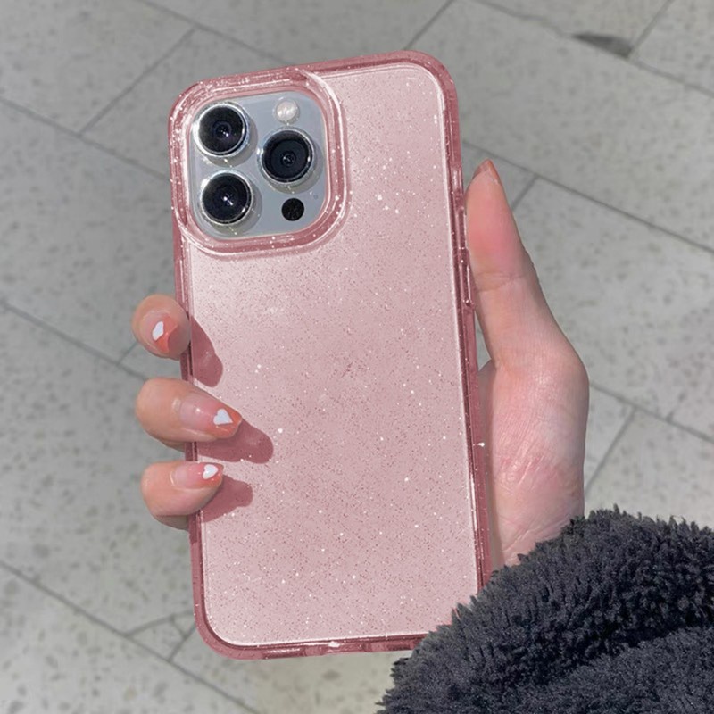 Ốp Điện Thoại Mềm Trong Suốt Chống Sốc Lấp Lánh Sang Trọng Cho iphone 14 13 12 11 Pro Max 14Plus X XS XR MiNi