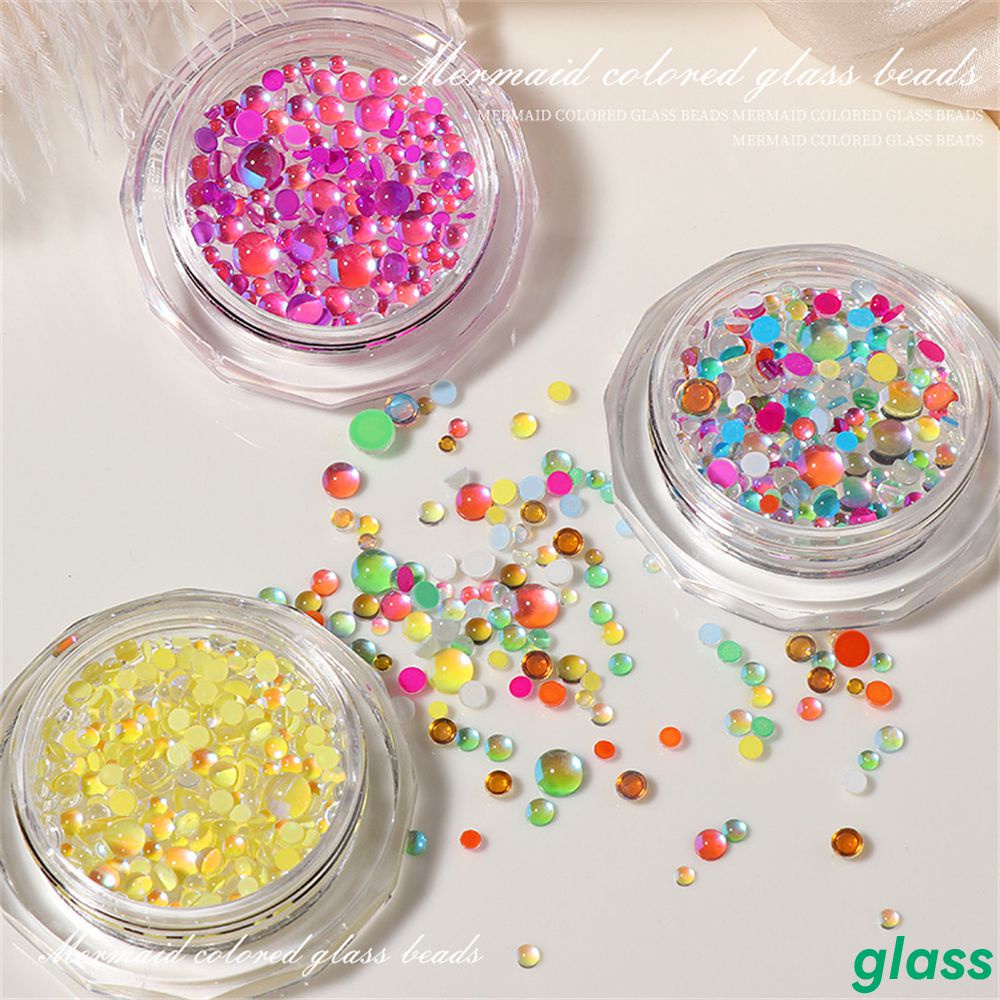 Hạt Cườm Nhỏ Bằng Silicon Hỗn Hợp 12 Màu Trang Trí Móng Tay / Thủy Tinh / Mặt Kính Diy 2023New