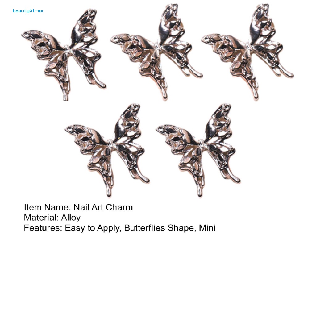 Bộ 5 Phụ Kiện Trang Trí Móng Tay Hình Nơ Sang Trọng