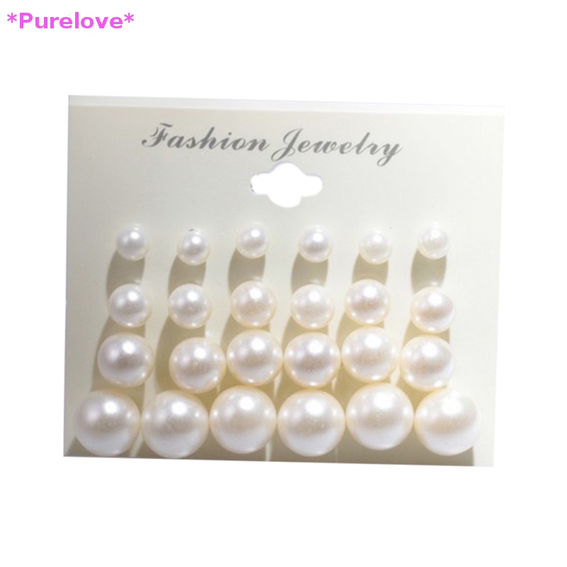 Set 12 Đôi Bông Tai Ngọc Trai Giả Thời Trang Cho Nữ Mới