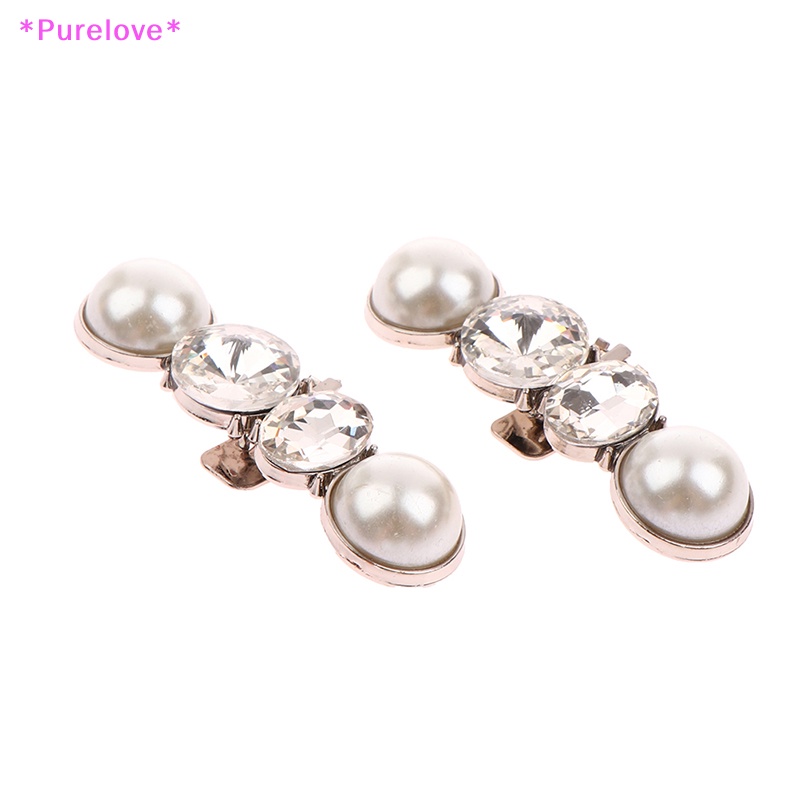 1 Cặp Phụ Kiện Ngọc Trai Đính Đá Trang Trí Giày DIY Mới