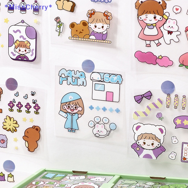 Bộ 20 / 100 Miếng Dán Chống Thấm Nước Hình Thú Cưng Hoạt Hình Dễ Thương#Hộp Quà Thủ Công Họa Tiết Trái Tim 39; s DIY Mới