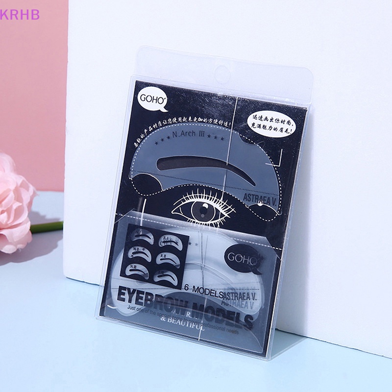 Khuôn Vẽ Lông Mày 6 Kiểu Tự Làm Chuyên Dụng Cho Trang Điểm