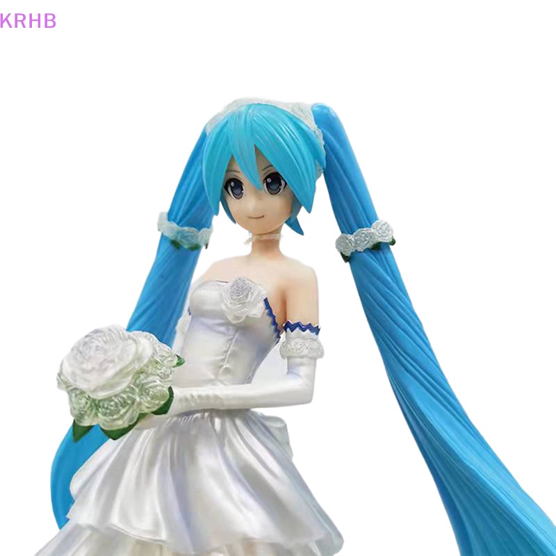 Mô Hình Nhân Vật Hatsune Miku Mặc Đầm Cưới 18cm Mới