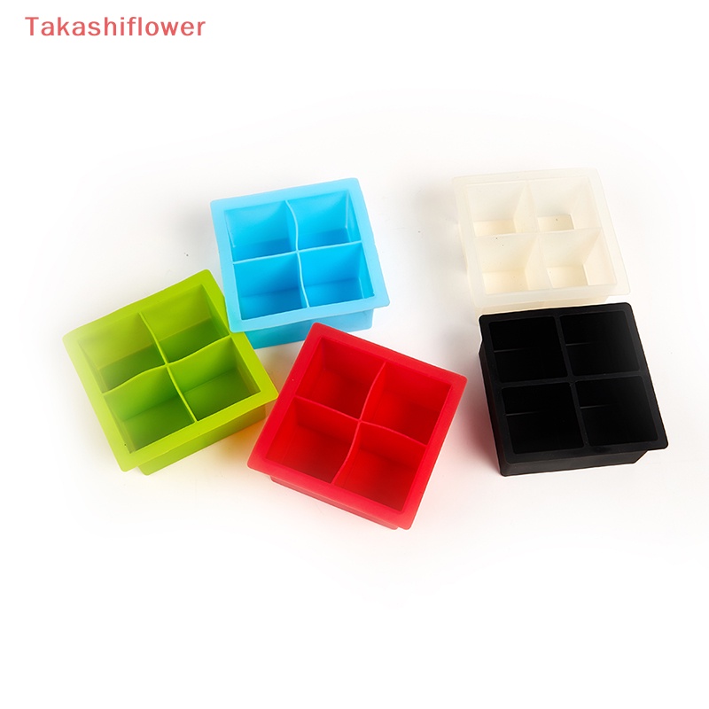Khuôn Silicone Làm Đá Viên Uống Cocktail 4 Ngăn Tiện Lợi
