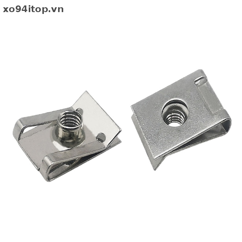 Set 10 Kẹp Chữ U Bằng Thép Không Gỉ M6 M5 M4 M8 8mm 5mm 6mm 4mm Cho Xe Hơi Xe Máy Scooter ATV