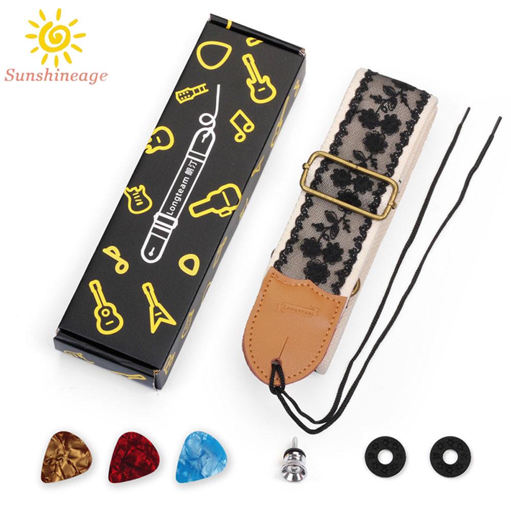 Dây Đeo Đàn Guitar Điện / Guitar Bass Có Khóa Cài Tùy Chỉnh Tiện Dụng