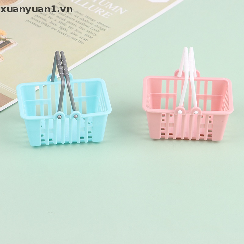 Set 2 Giỏ Mua Sắm Mini Đồ Chơi Cho Nhà Búp Bê