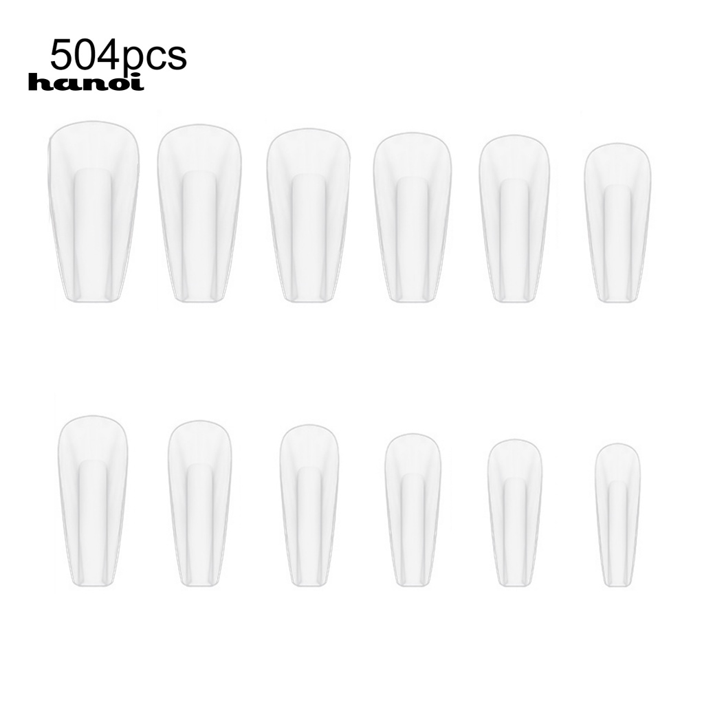 Bộ 504 Móng Tay Giả Che Phủ Toàn Diện Chất Lượng Cao