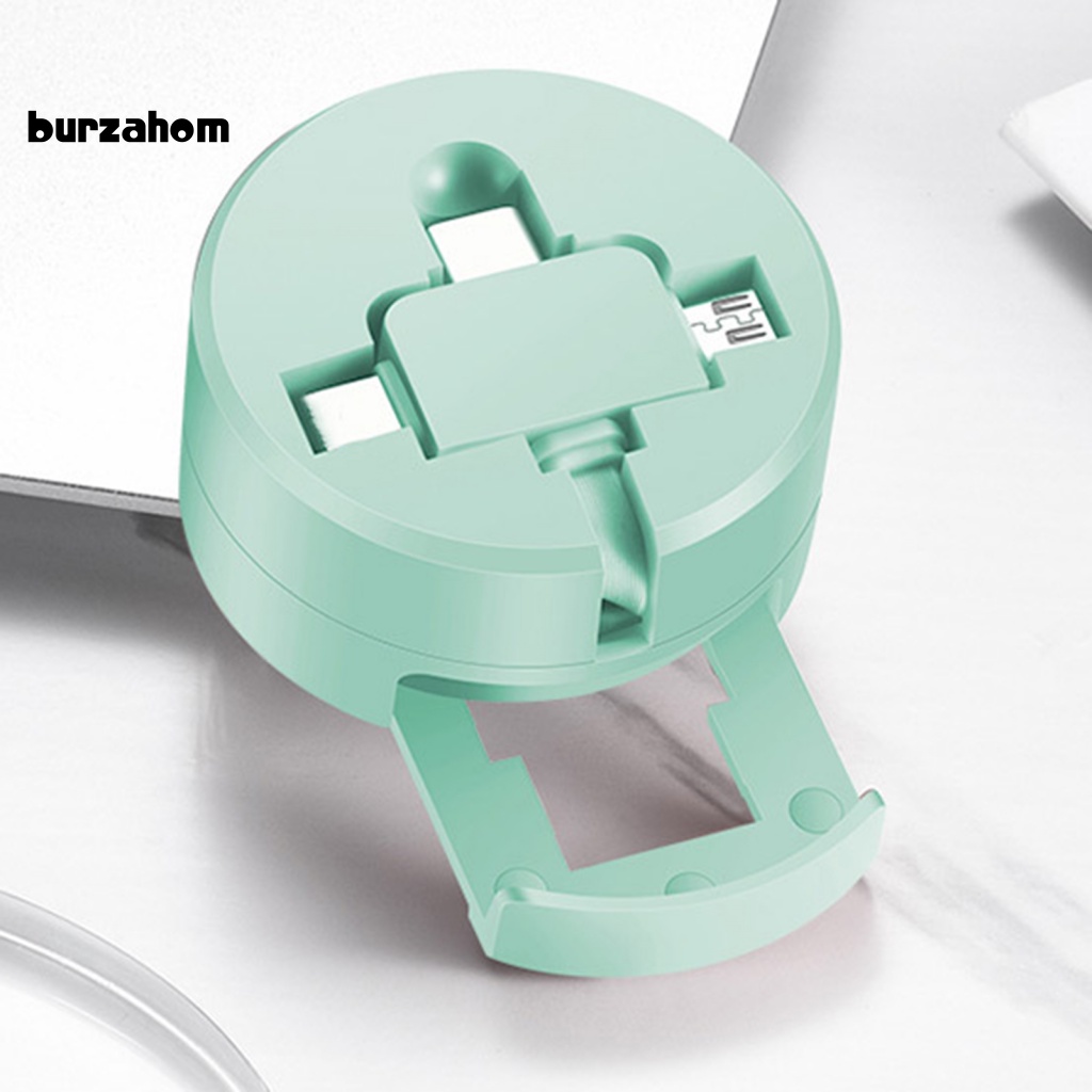 Dây Cáp Sạc USB Hình Tròn Ba Trong Một Khối Lượng Nhẹ Chống Rách