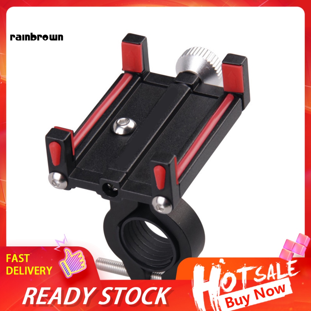 Giá Đỡ Điện Thoại Di Động Bằng Hợp Kim Nhôm Cho Xe Đạp / Xe Máy &lt; rainbrown &gt; MTB