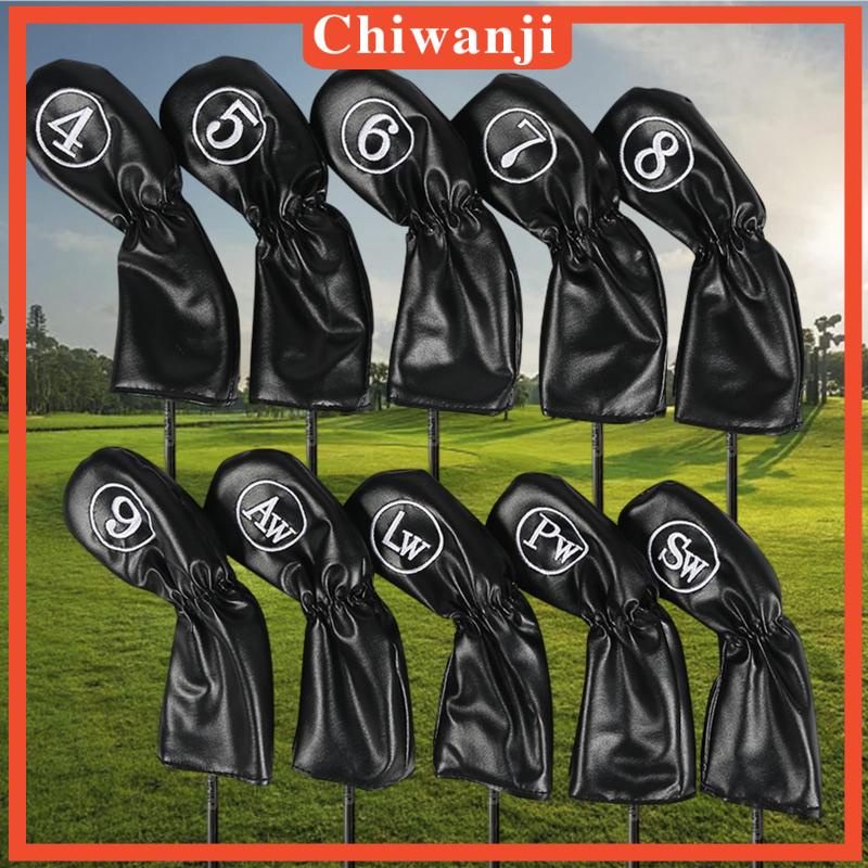 Bộ 10 Vỏ Bọc Đầu Gậy Đánh Golf Thêu Họa Tiết
