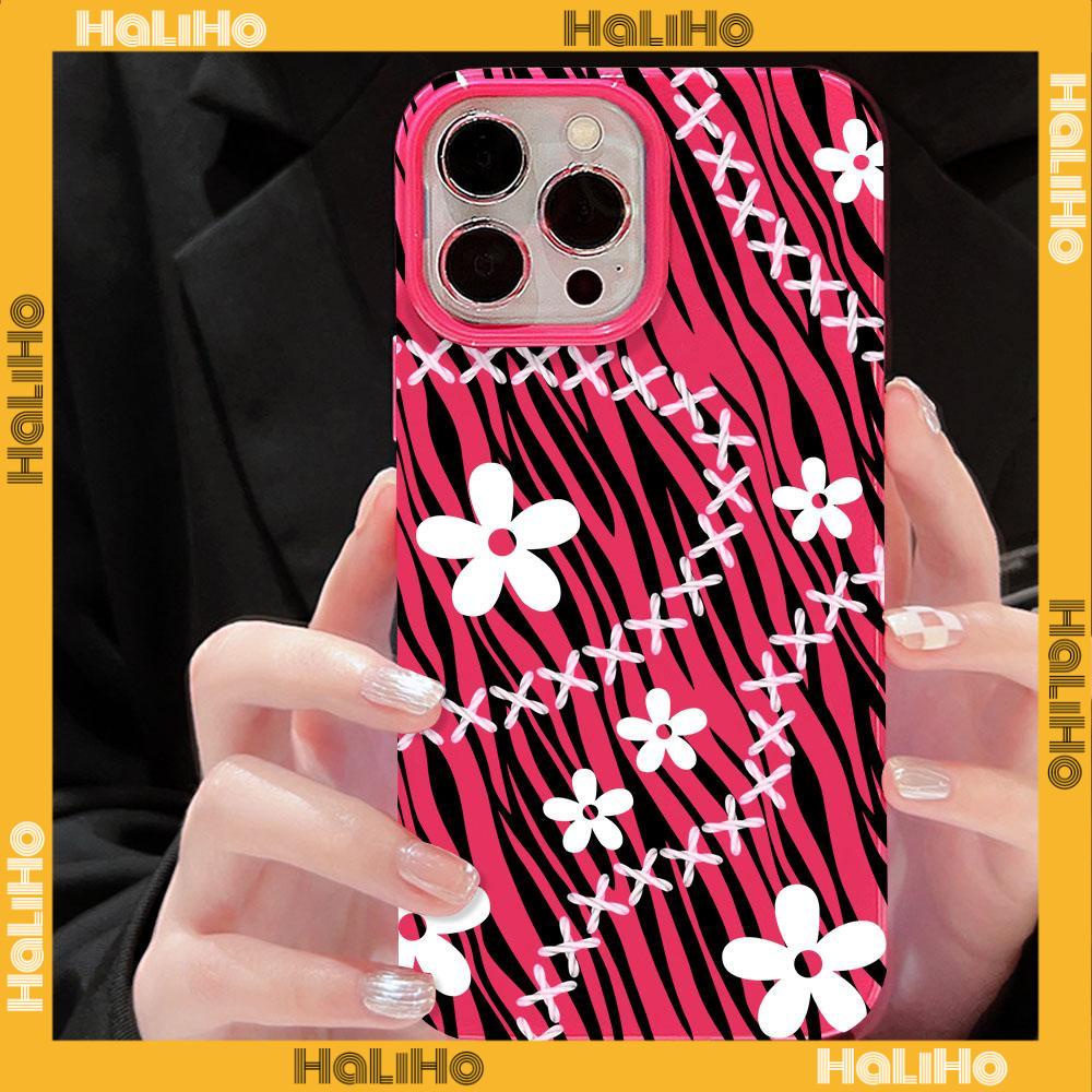 For iPhone 11 iPhone Case Red Glossy TPU Soft Case Shockproof Protection Camera Full Screen White Flowers Compatible with iPhone 14 13 Pro max 12 Pro Max 11 xr xs max 7 8Plus