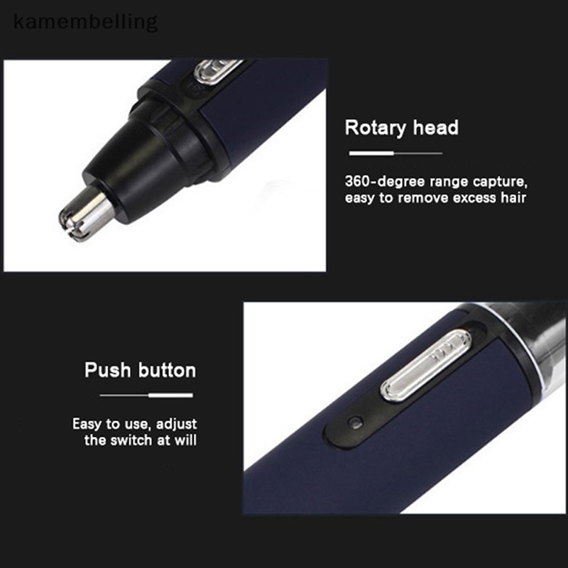 Kamembelling Máy Tỉa Lông Mũi Chống Thấm Nước Sạc USB Tiện Lợi