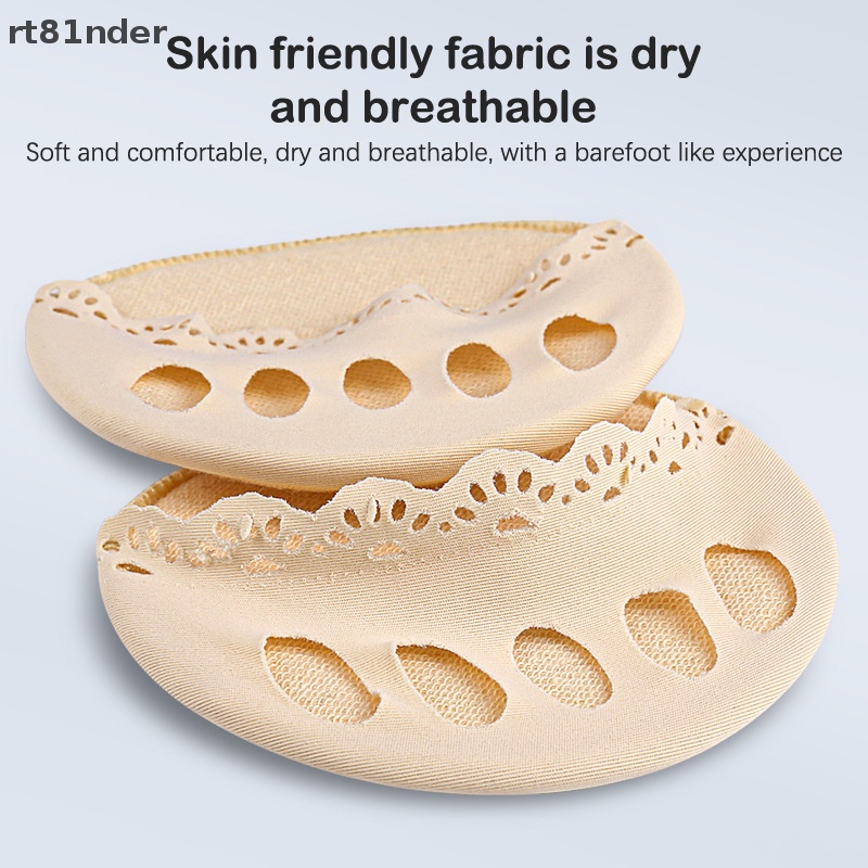 1 Cặp Đệm Lót Ngón Chân Vải Ren Rỗng Mềm Mại Thoáng Khí Chống Mài Mòn