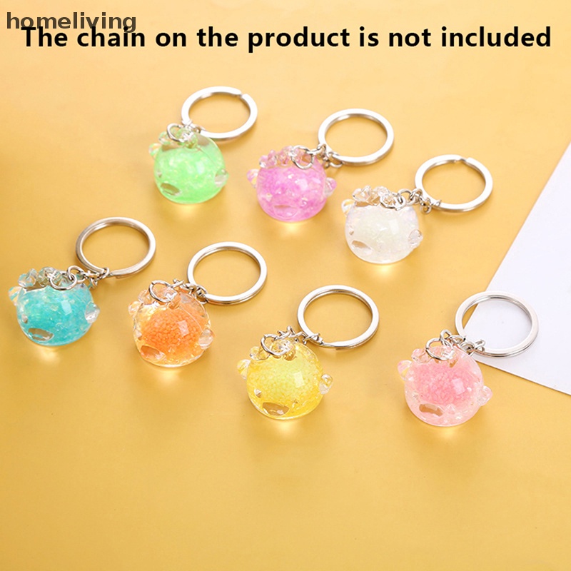 Móc Khóa Hình Gà Con Hoạt Hình Mini Bằng Nhựa Resin Dạ Quang DIY Trang Trí Nhà Cửa / Xe Hơi Cho Bé