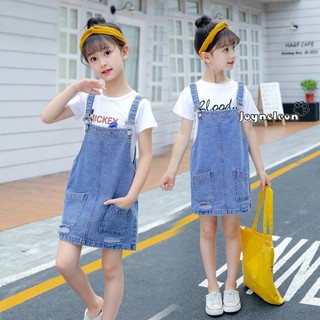 Đầm yếm denim joyncleon phong cách hàn quốc cho bé gái