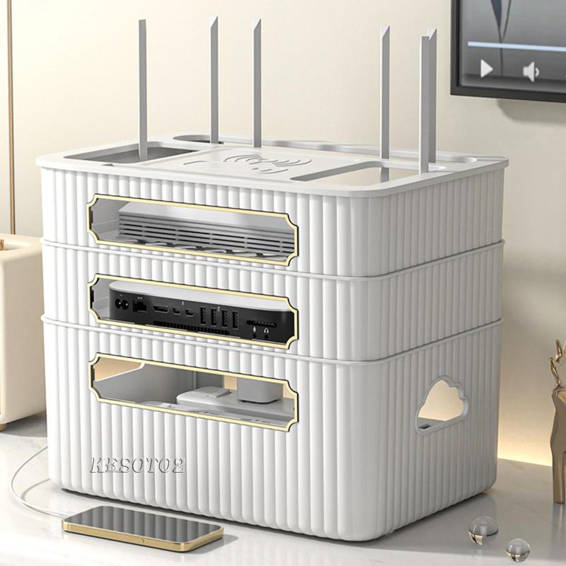 Hộp Lưu Trữ Dây Cáp Bộ Định Tuyến Tiết Kiệm Không Gian Cho Phòng Khách / Phòng Ngủ / Văn Phòng Keso