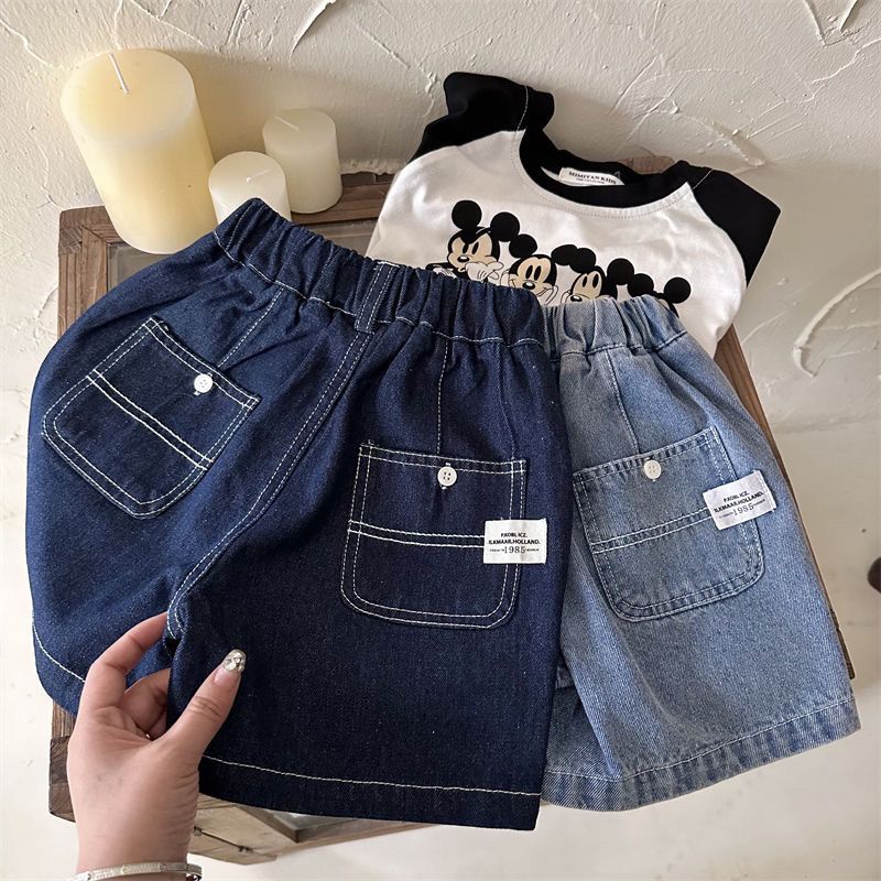 Quần Short Denim Thời Trang Mùa Hè Cho Bé Trai