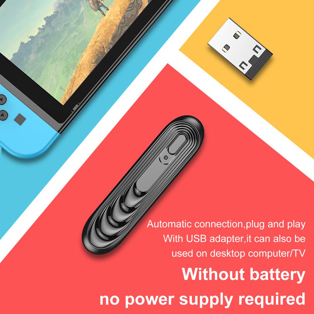 Wireless 5.0 Adapter Usb Transmitter Receiver Stereo Audio Transmitters Type-C For Nintendos Switches [Q/5]