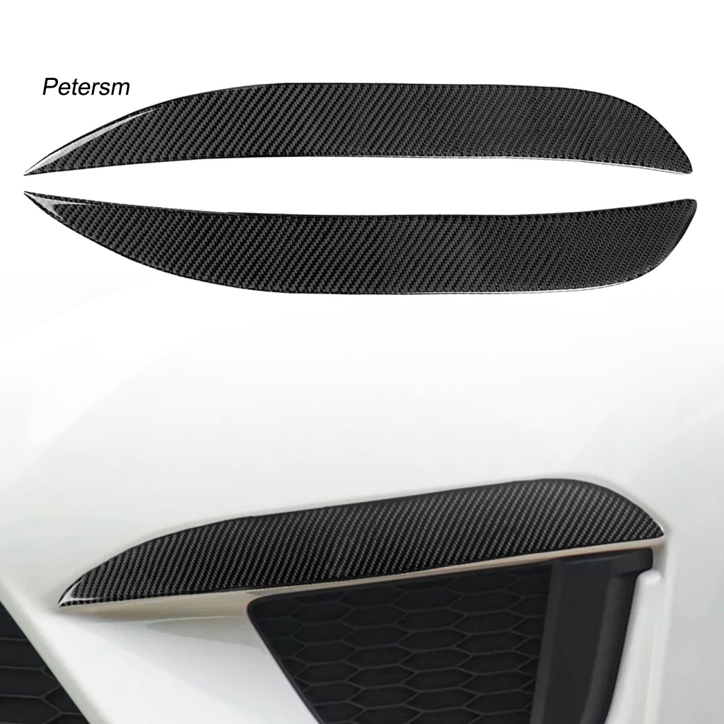 1 Cặp Đề Can Dán Đèn Sương Mù Bằng Sợi Carbon Chống Nước Thông Dụng Cho Honda Fit / Jazz 2014-2018