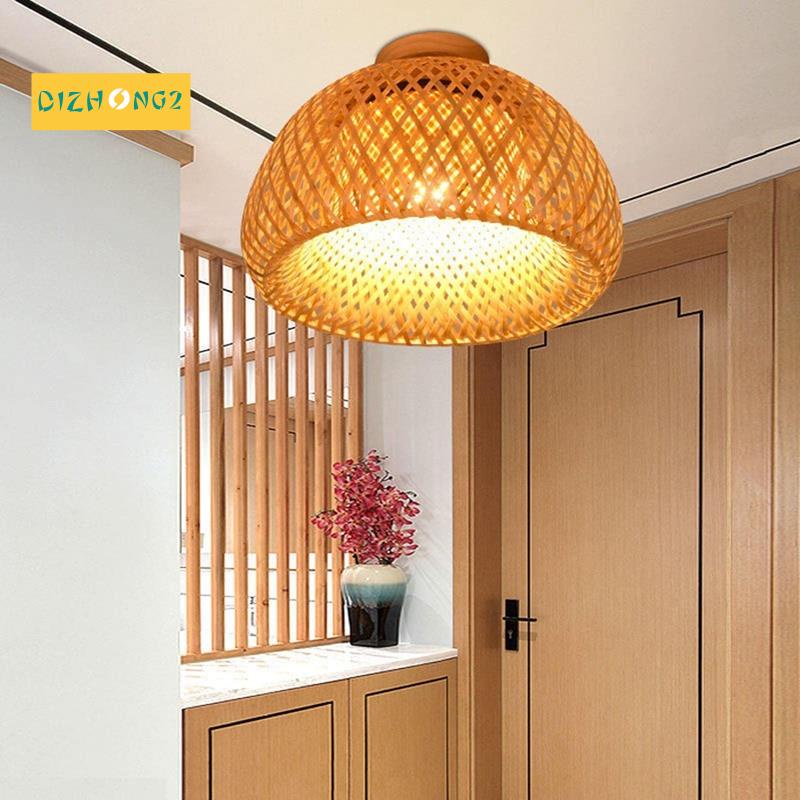 Đèn Treo Trần Nhà Bằng Sợi Mây Đan Độc Đáo Trang Trí Nhà Cửa