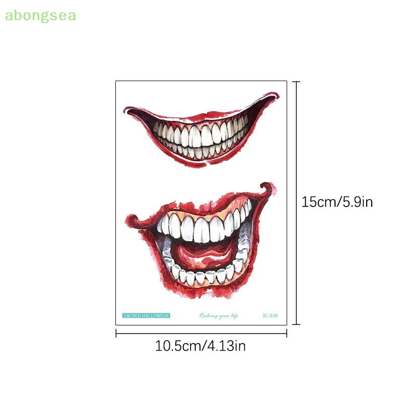 1 Tấm Hình Xăm Dán Tạm Thời Chống Nước Chủ Đề Halloween Kinh Dị