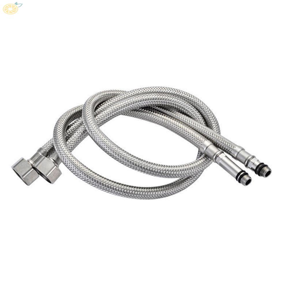 【VARSTR】&quot;Flexible and Braided 304 Stainless Steel Hot and Cold Mixer Water Hose Pipes 2 Pack&quot;