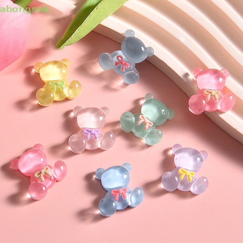 Set 10 Hộp Đựng Điện Thoại Trong Suốt Hình Gấu Thắt Nơ Bongsea