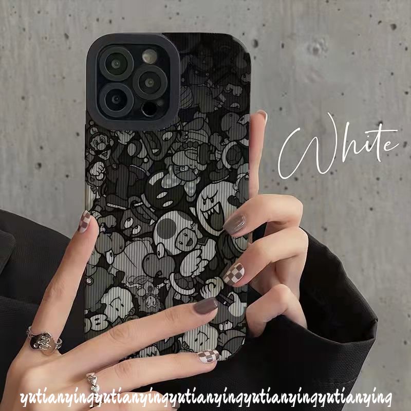 Ốp Điện Thoại Da Viền Silicon Dẻo Họa Tiết Mario Dễ Thương Cho IPhone 11 14 12 13 Pro MAX 7Plus 7 8 Plus XR 11 Pro MAX X XS MAX