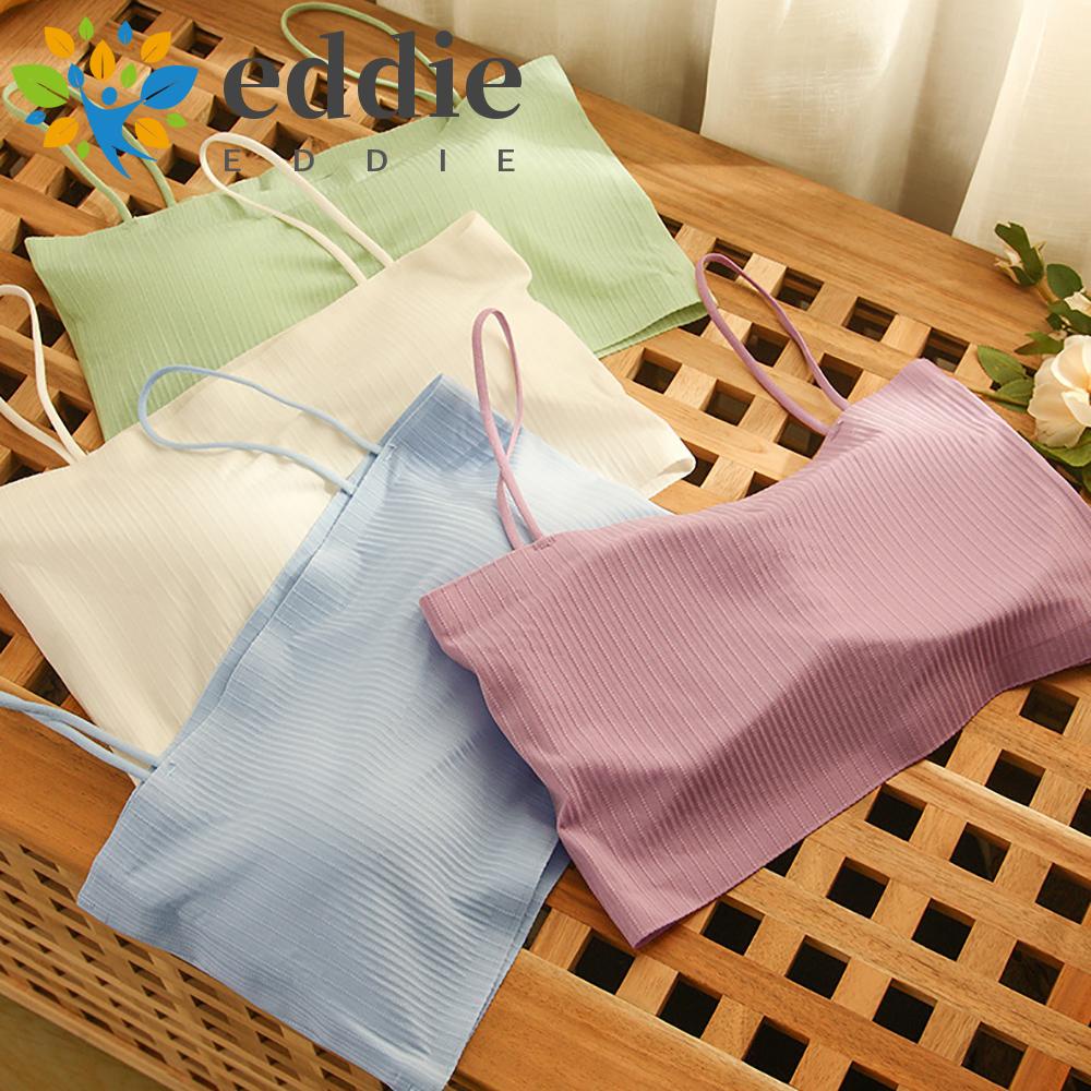 Áo Ngực Lụa Lạnh 26Eddie Có Đệm Ngực Màu Sắc Tinh Khiết Cho Nữ