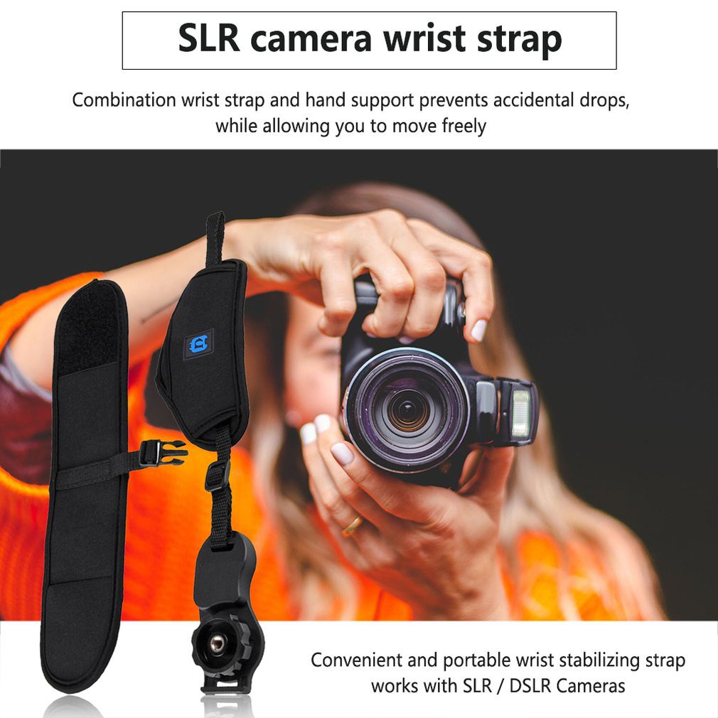 Puluz Soft Neoprene Hand Grip Wrist Strap With 1/4 Inch Screw Plastic Plate Professional Camera Accessory For Slr/Dslr Cameras [Q/13]