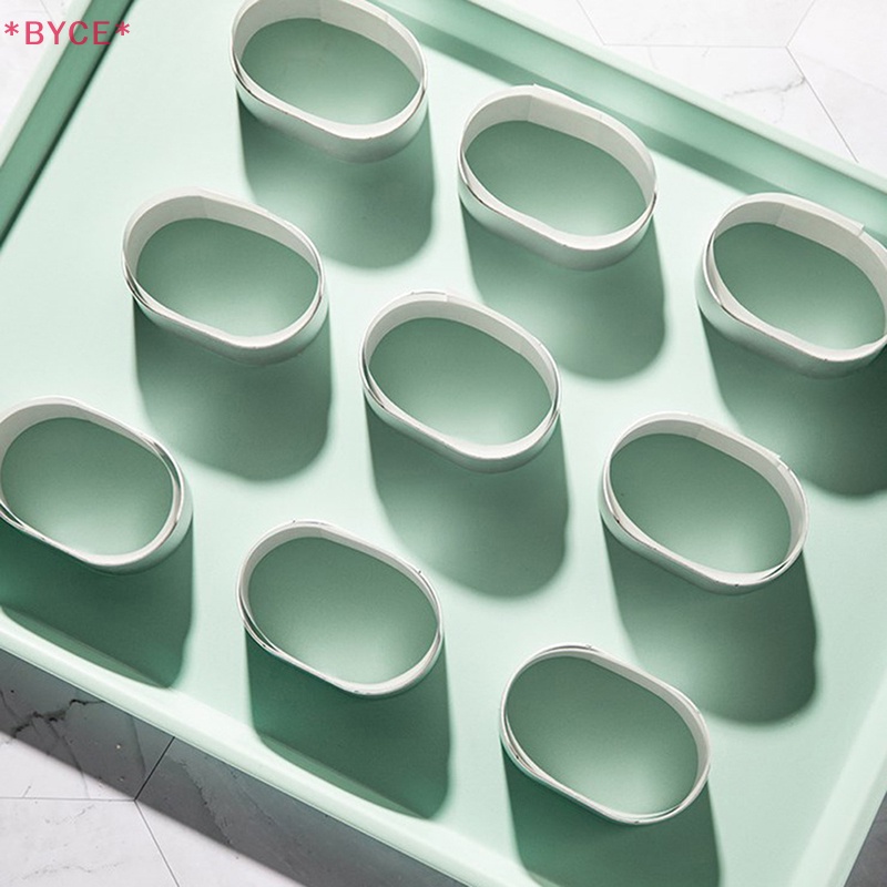 Set 10 Khuôn Làm Bánh Phô Mai Hình Oval Tiện Dụng Mới