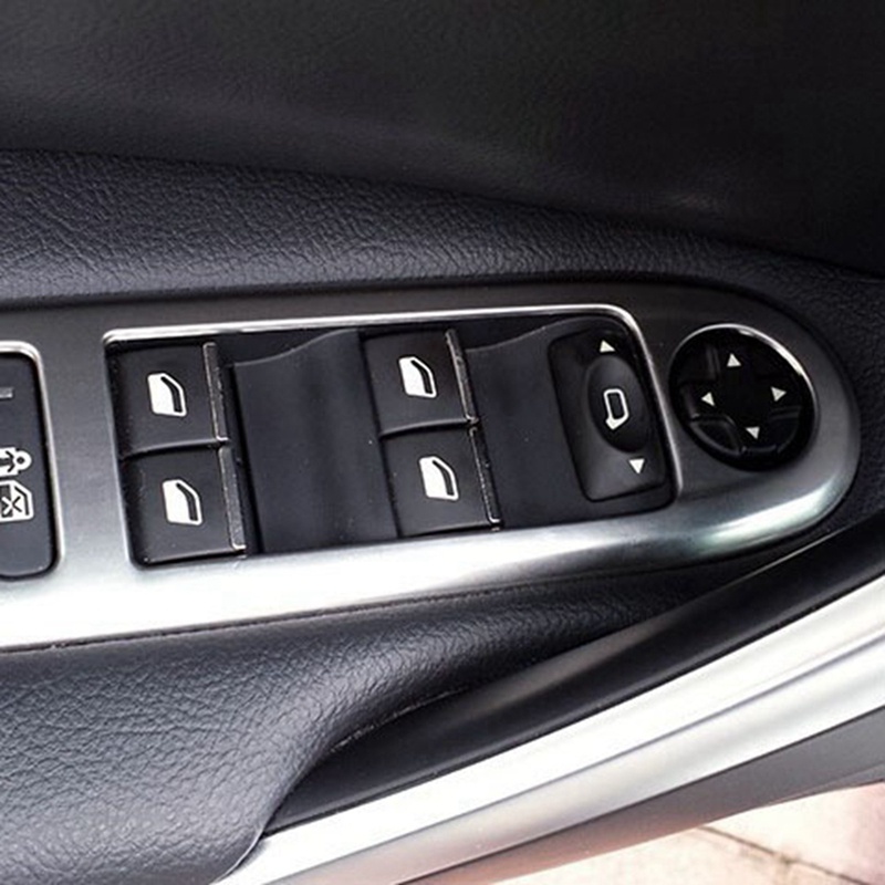 Khung Dán Bảng Công Tắc Điều Khiển Cửa Sổ Màu Bạc Cho Citroen C5 for Peugeot 508