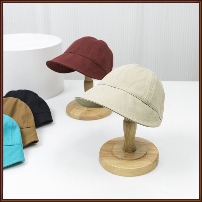 Mũ Lưỡi Trai Cotton Màu Sắc Đơn Giản Phong Cách Retro Cho Bé Từ 2-8 Tuổi