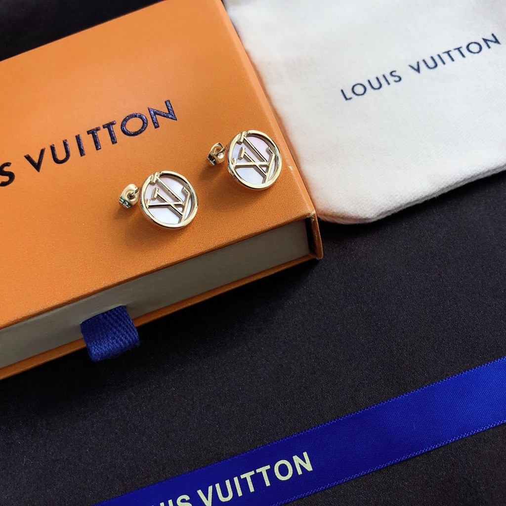 LOUIS VUITTON Bông Tai LV Bằng Thép Titan Thời Trang Cho Nữ