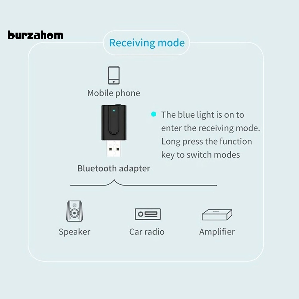 Usb Nhận Tín Hiệu Âm Thanh Bluetooth Jack 3.5mm