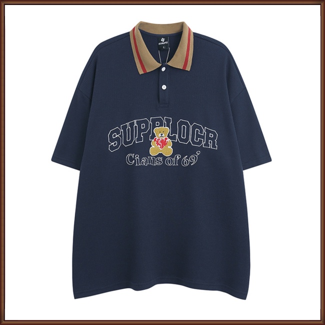 Áo Thun Ngắn Tay Dáng Rộng Thời Trang Mùa Hè Phong Cách Retro Giản Dị Dành Cho Nam