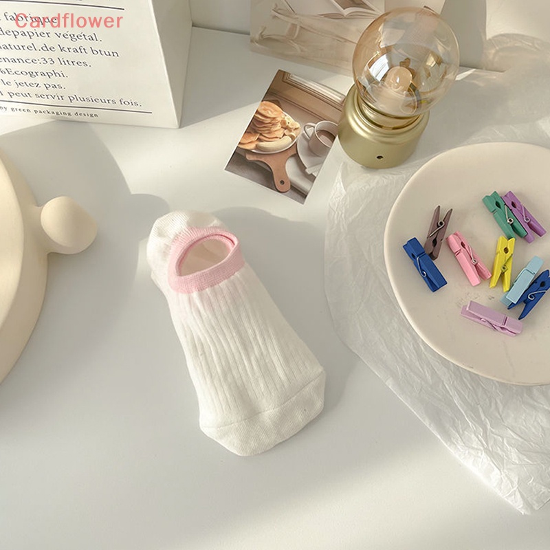 &lt; Cardflower &gt; Vớ Thuyền Mỏng Thoáng Khí Phối Màu Kẹo Ngọt Đa Dạng Thời Trang Mùa Hè Mới Cho Nữ