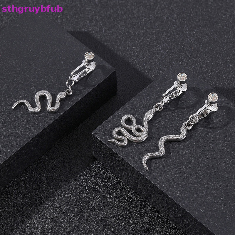 Khuyên Rốn Dạng Kẹp Hình Rắn Đính Pha Lê Nhân Tạo