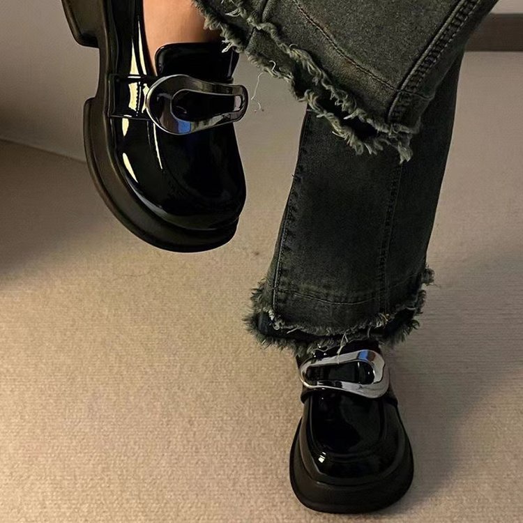 Giày Lười Đế Dày Phong Cách Retro Thời Trang Cho Nữ-AA0340