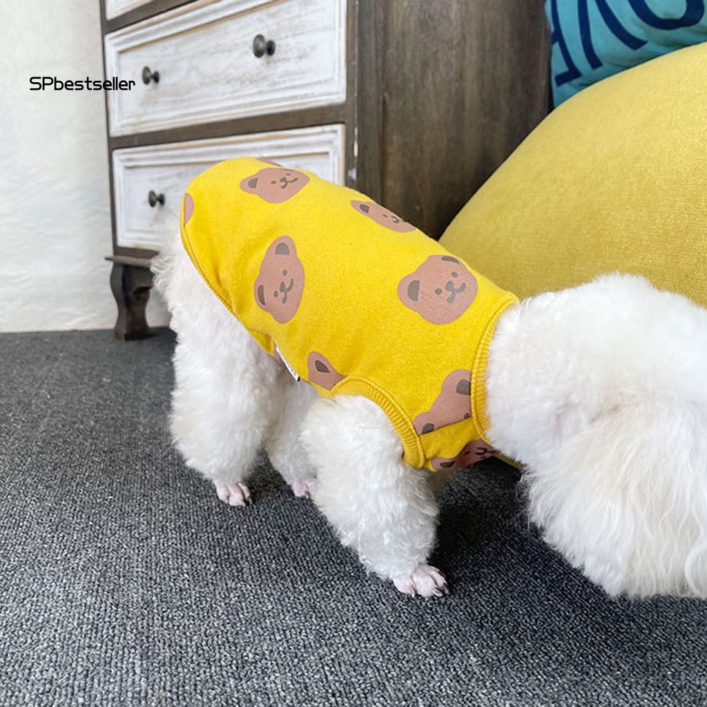 Áo Thun Họa Tiết Chú Gấu Dễ Thương Cho Thú Cưng