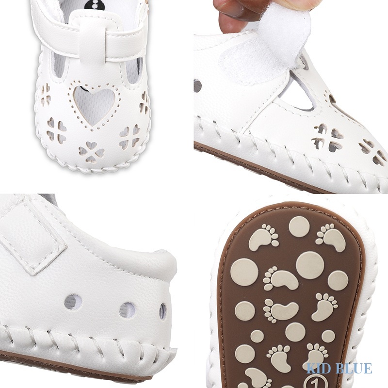 Giày Sandal Đế Mềm Chống Trượt Thoáng Khí Thoải Mái In Họa Tiết Trái Tim Dễ Thương Thời Trang Xuân Hè Cho Bé