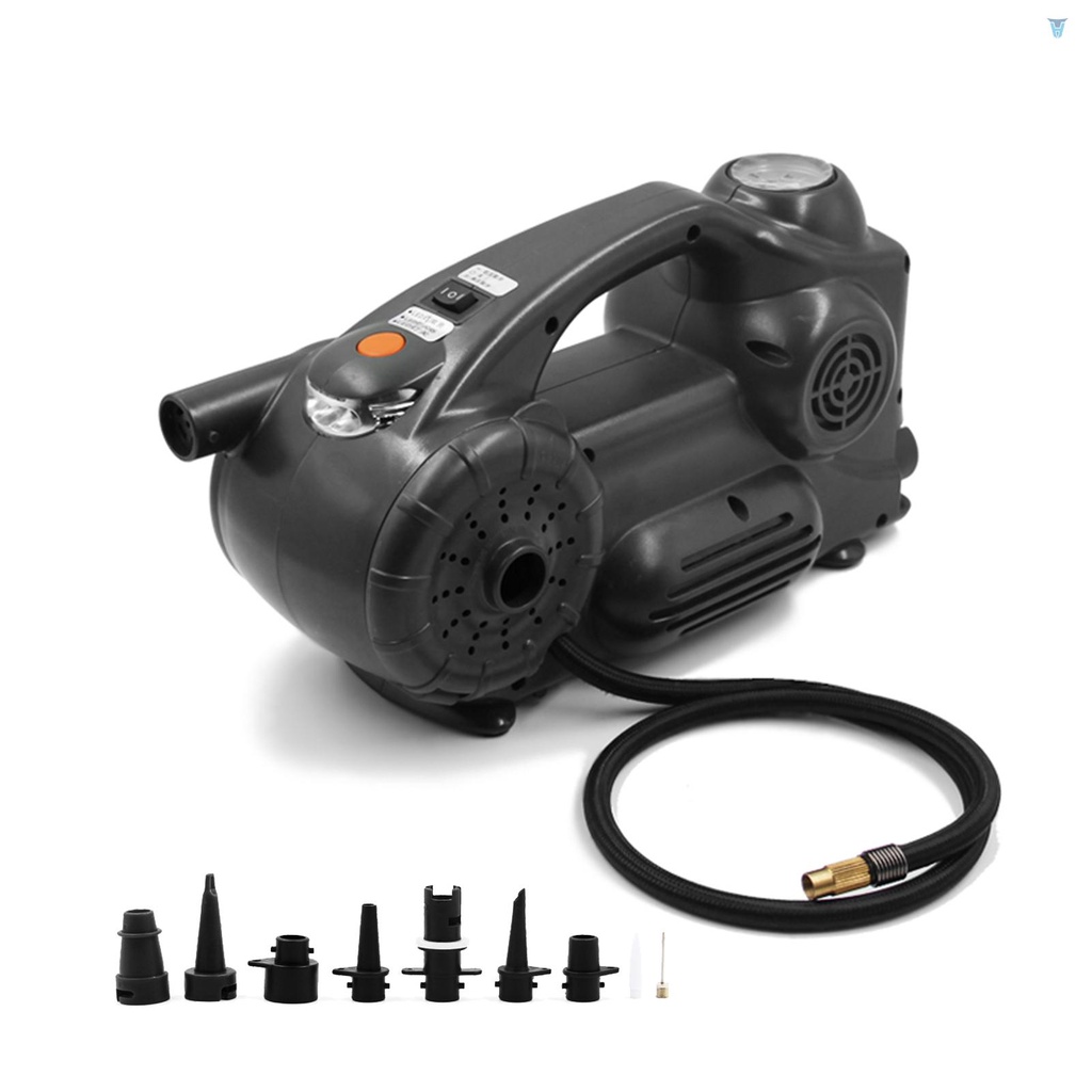 Máy Bơm Lốp Xe Có Đèn LED DC 12V 120PSI Chuyên Dụng