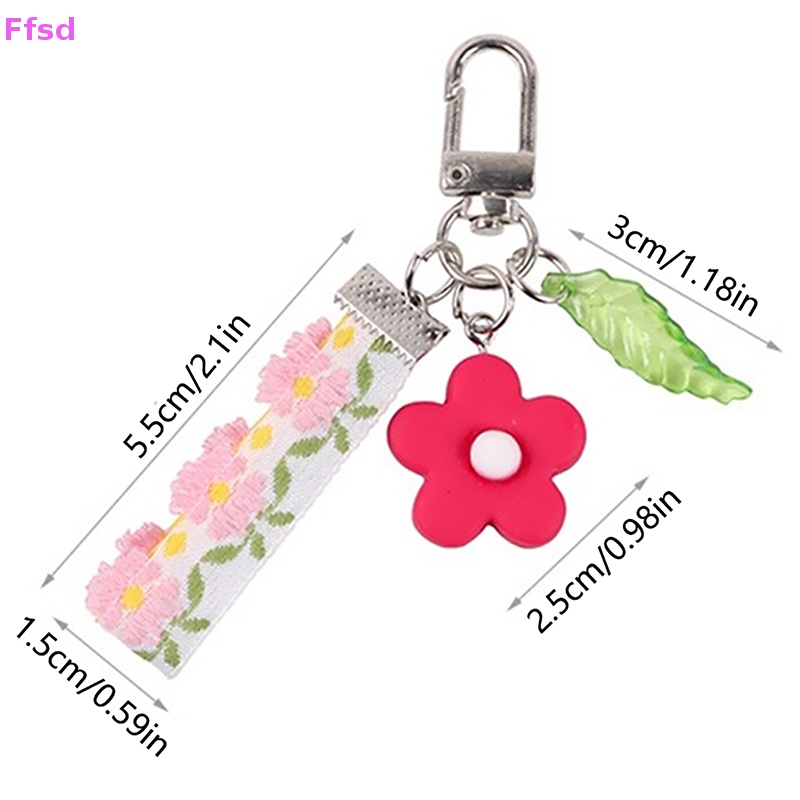 {Ffsd} Móc Khóa Hình Hoa Hướng Dương Lá Xanh Lá Dễ Thương Trang Trí Ba Lô Xe Hơi Ch * Bán Chạy