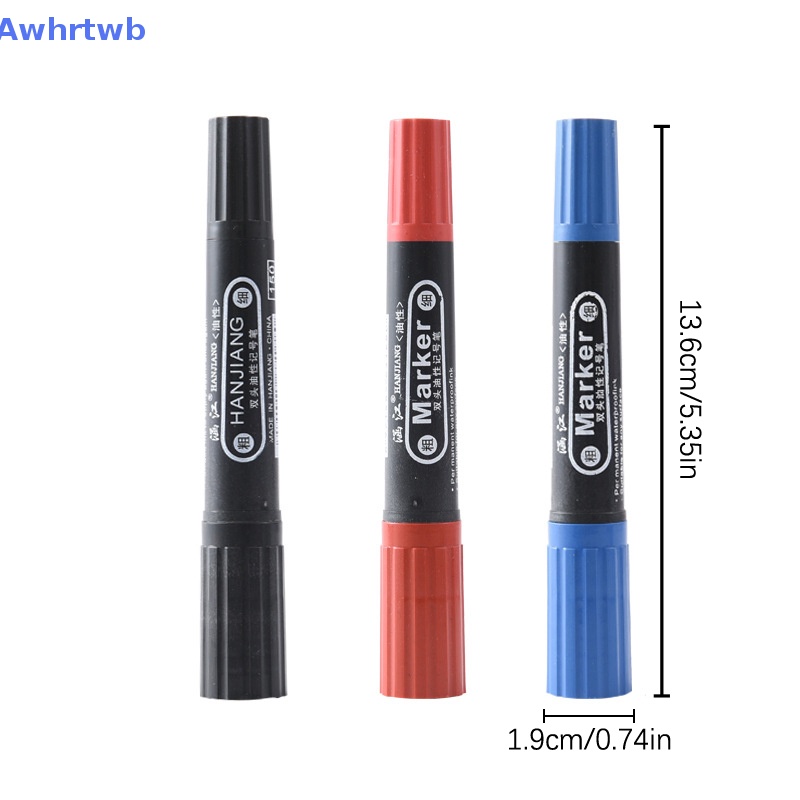 Bút Đánh Dấu Hai Đầu Chống Thấm Nước Không Phai Màu Đầu Lớn Dành Cho Văn Phòng / Trường Học Mới