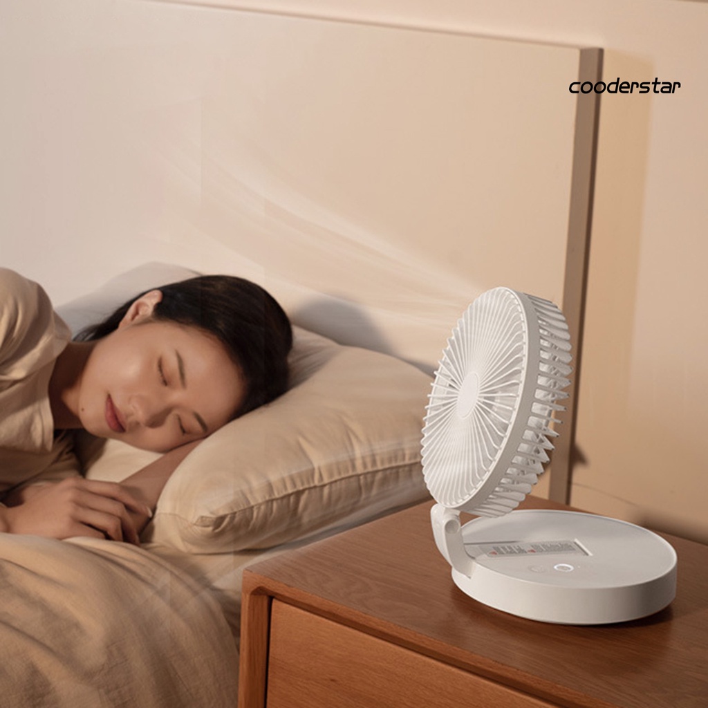 Quạt Làm Mát Để Bàn 4000mAh 3 Tốc Độ Gấp Gọn Tiếng Ồn Thấp Tiện Dụng