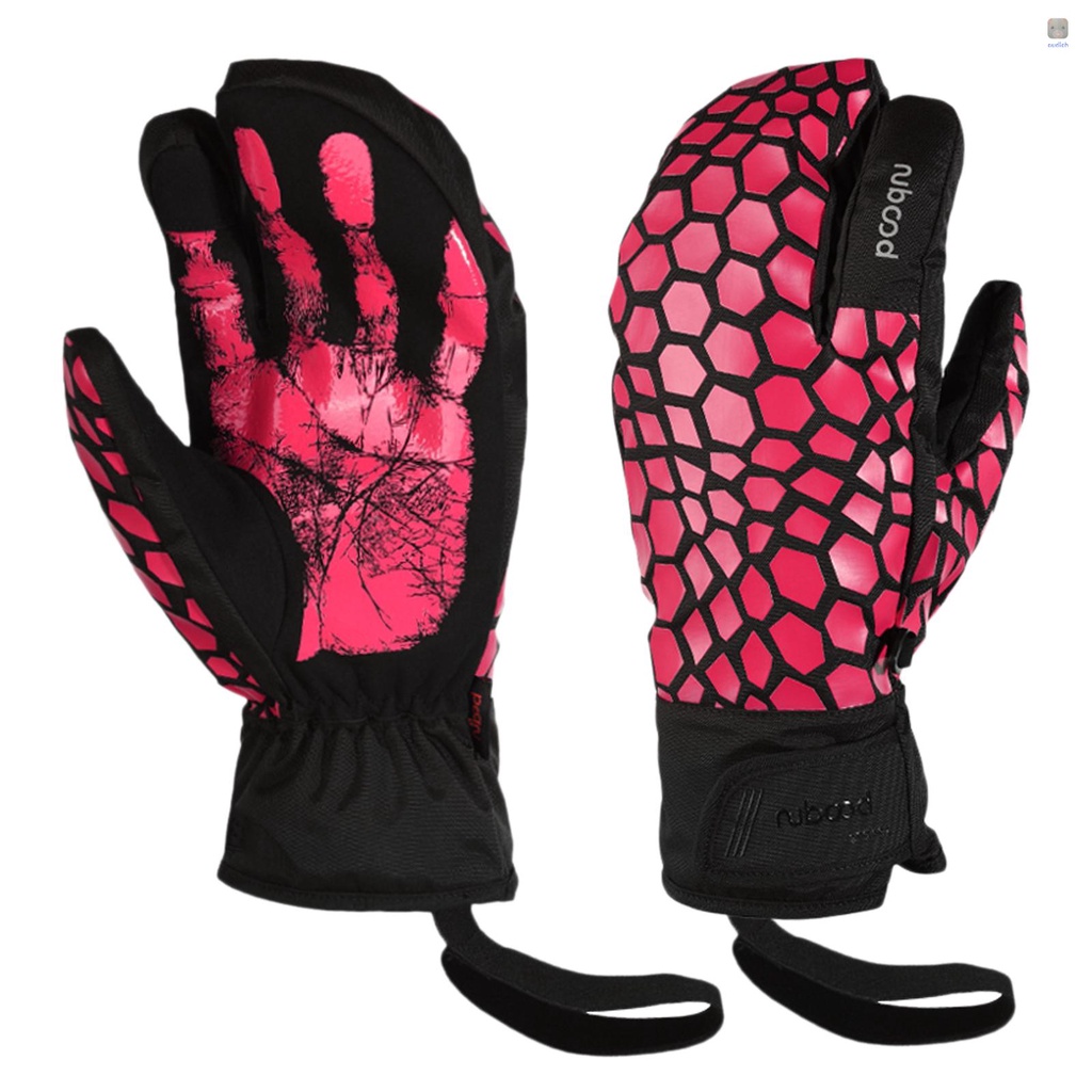 Găng Tay Trượt Tuyết Dây Rút Có Thể Chạm Màn Hình Cảm Ứng Giữ Ấm Mùa Đông Cho Nam Nữ