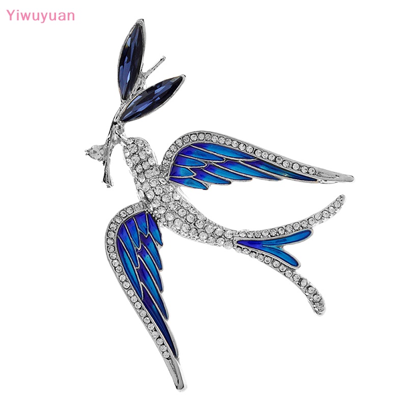 Ghim Cài Áo Hình Chim Én Bay Đính Đá Pha Lê Mới