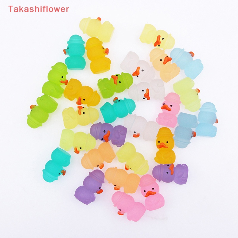 (Takashiflower) Búp Bê Vịt Hoạt Hình Nhiều Màu Sắc Phát Sáng Dùng Để Trang Trí